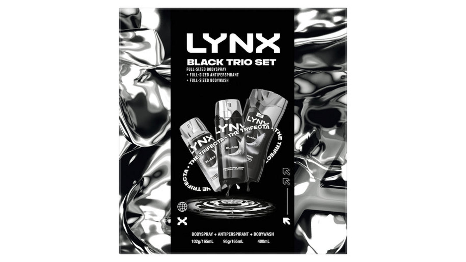 Lynx 3 Piece Trio Black Gift Set