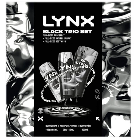 Lynx 3 Piece Trio Black Gift Set