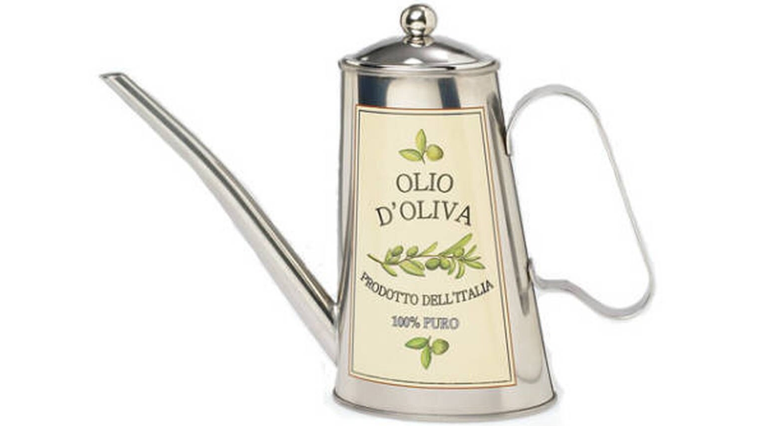 Cuisena 500ml Stainless Steel Oil Can with Lid - Silver