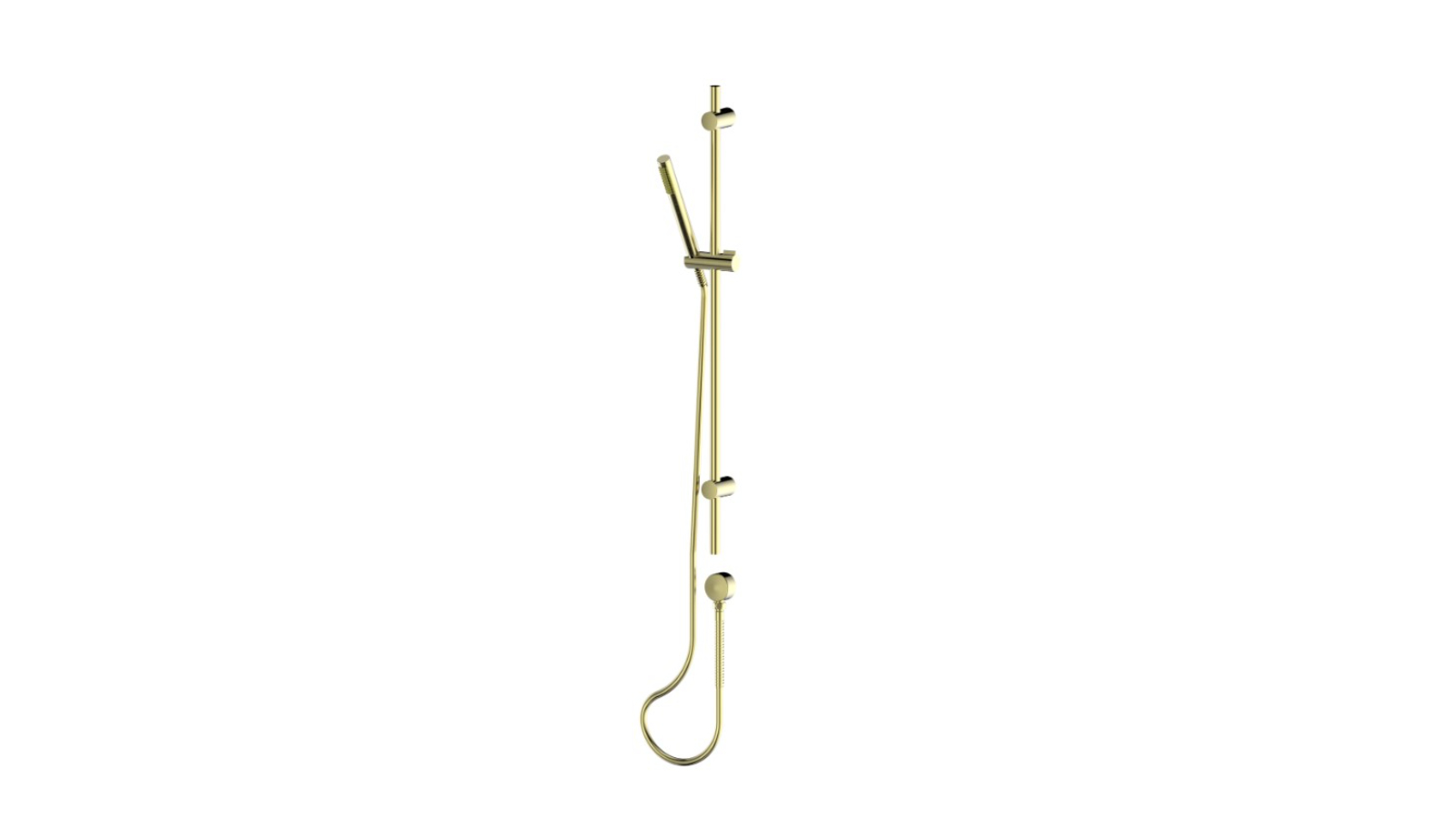 Greens Rocco Pin Rail Shower - Brushed Brass