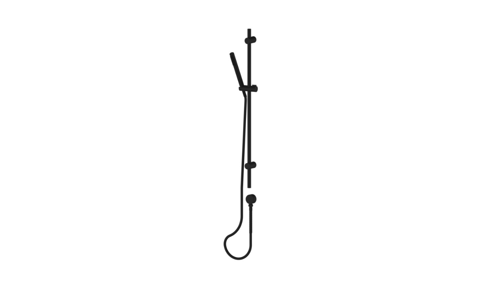 Greens Rocco Pin Rail Shower - Matte Black