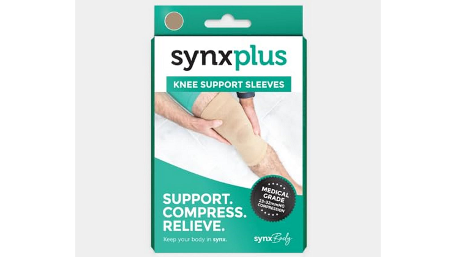 Synxplus Knee Support Sleeve for Compression and Injury Protection - Medium