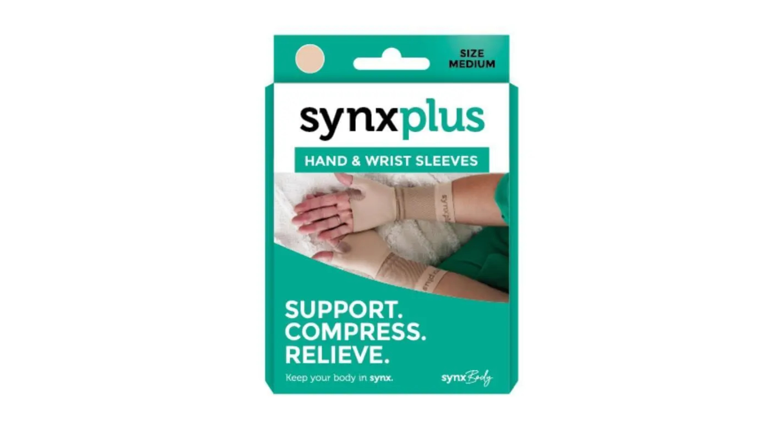 Synxplus Hand and Wrist Compression Sleeves - Medium
