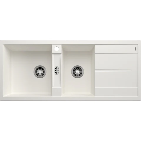 Blanco Metra 8S 1 and 1/2 Left Hand Bowl Sink - White