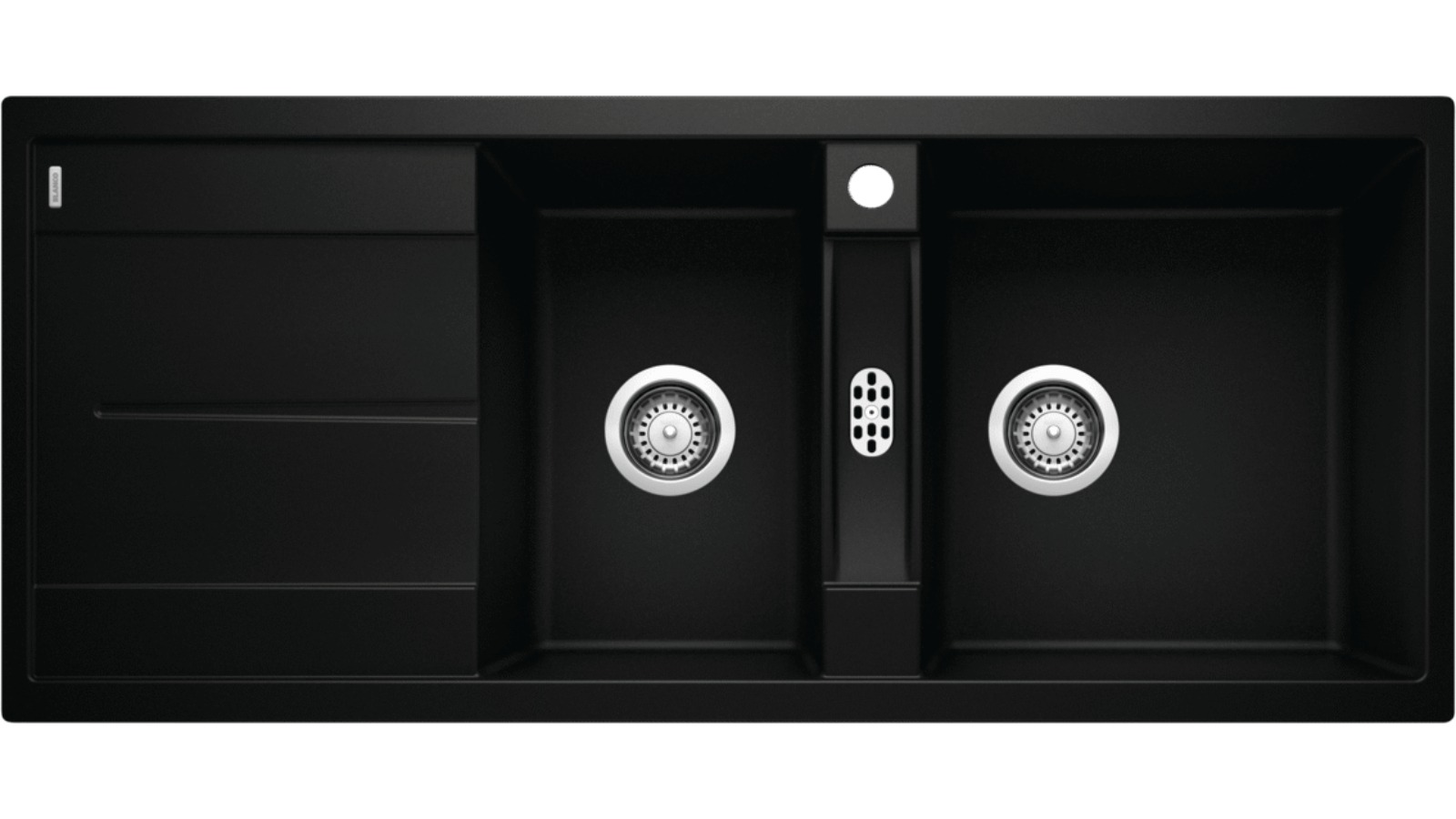 Blanco Metra 8S 1 and 1/2 Right Hand Bowl Sink - Black