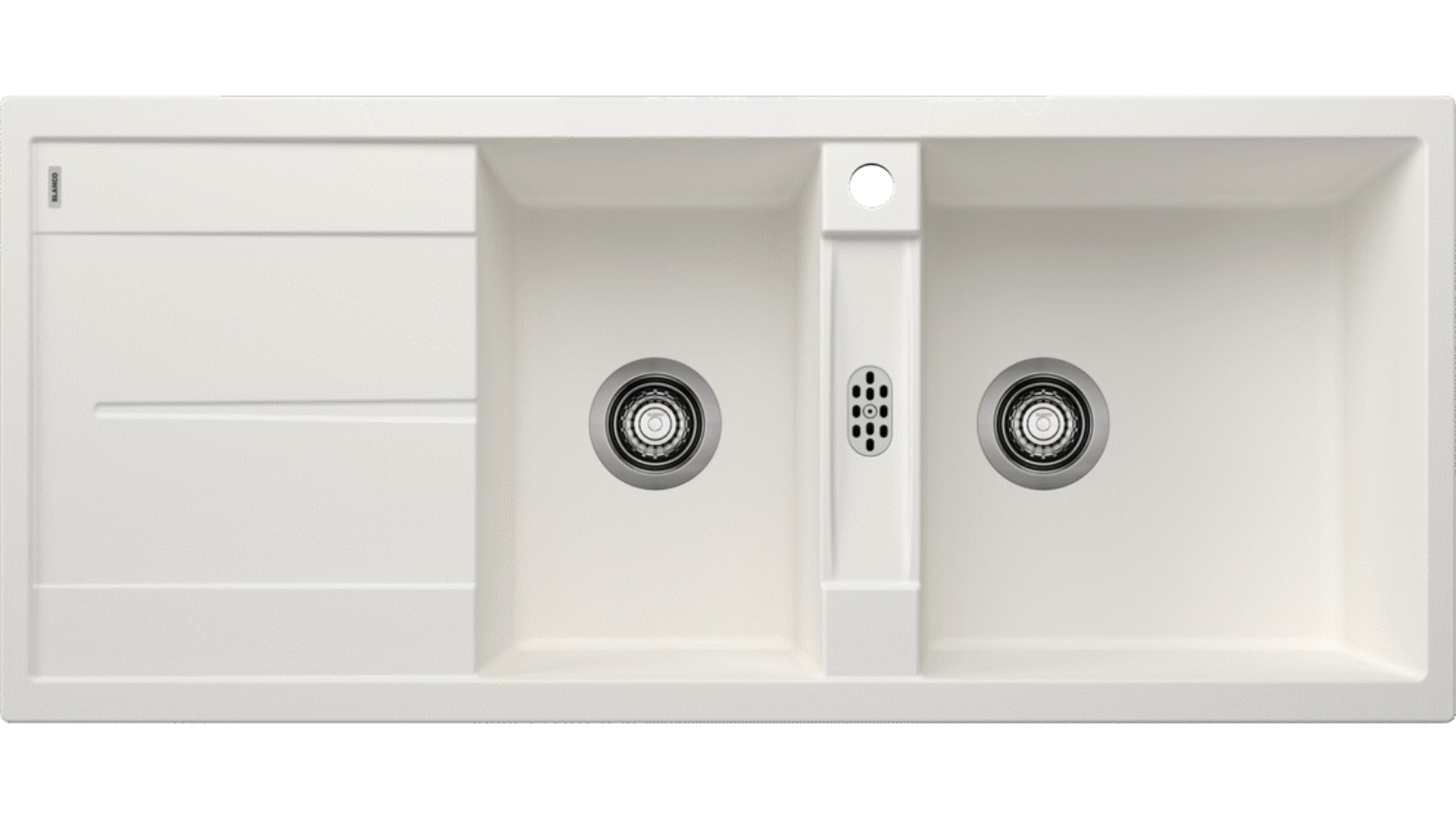 Blanco Metra 8S 1 and 1/2 Right Hand Bowl Sink - White
