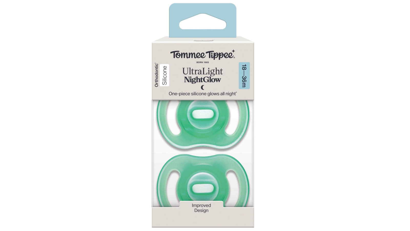 Tommee Tippee Ultra Light Night Soother for Toddlers 18 to 36 Months