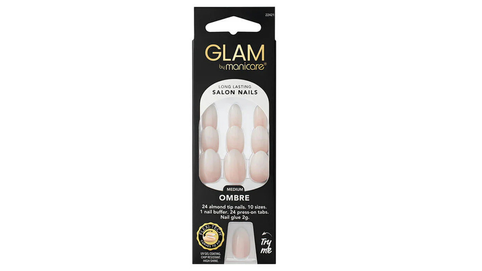 Manicare 24 Piece Medium Ombre Almond Glam Nail