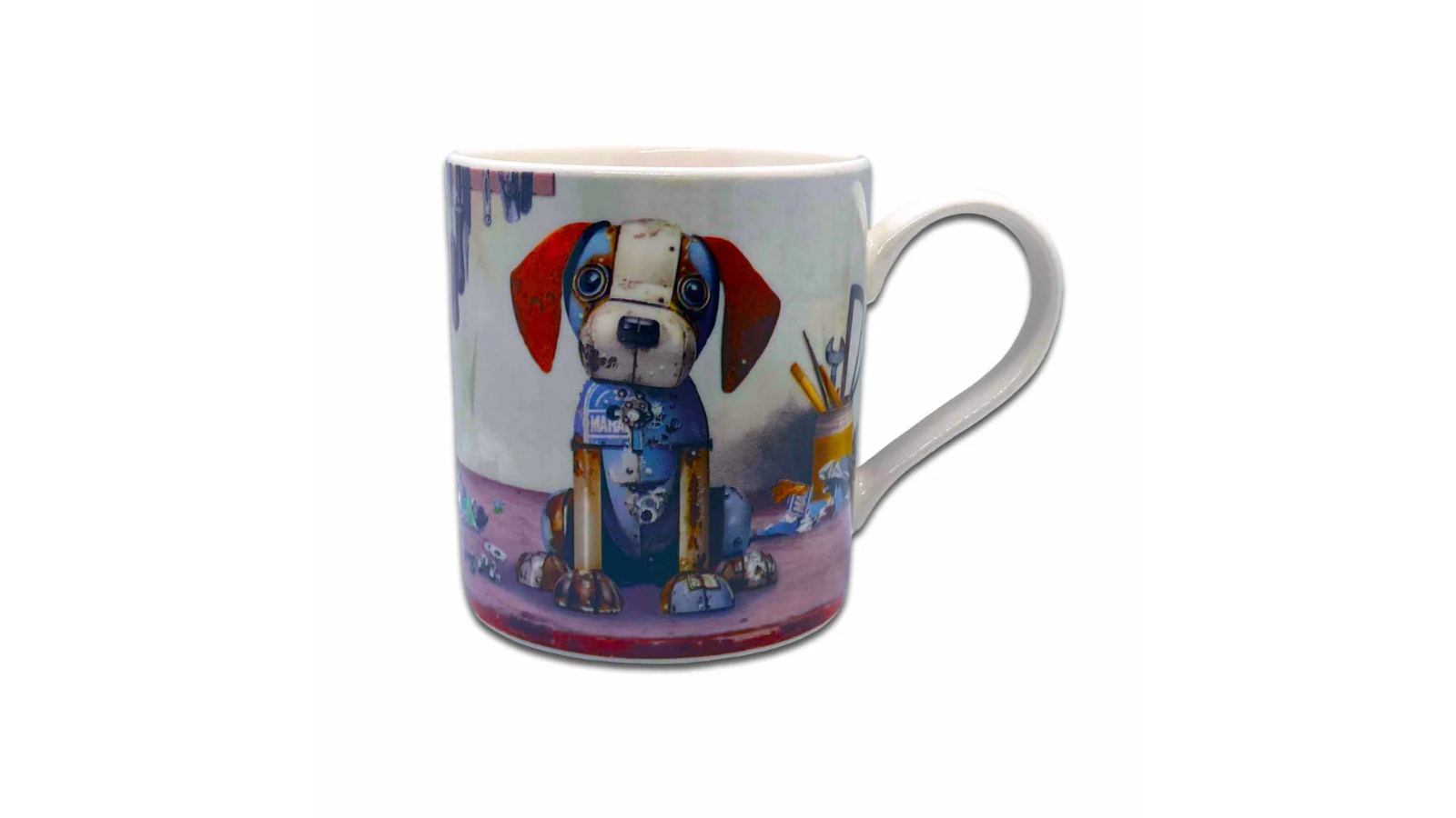 Bug Art Scraps Dog Fine China Coffee Mug - 350ml
