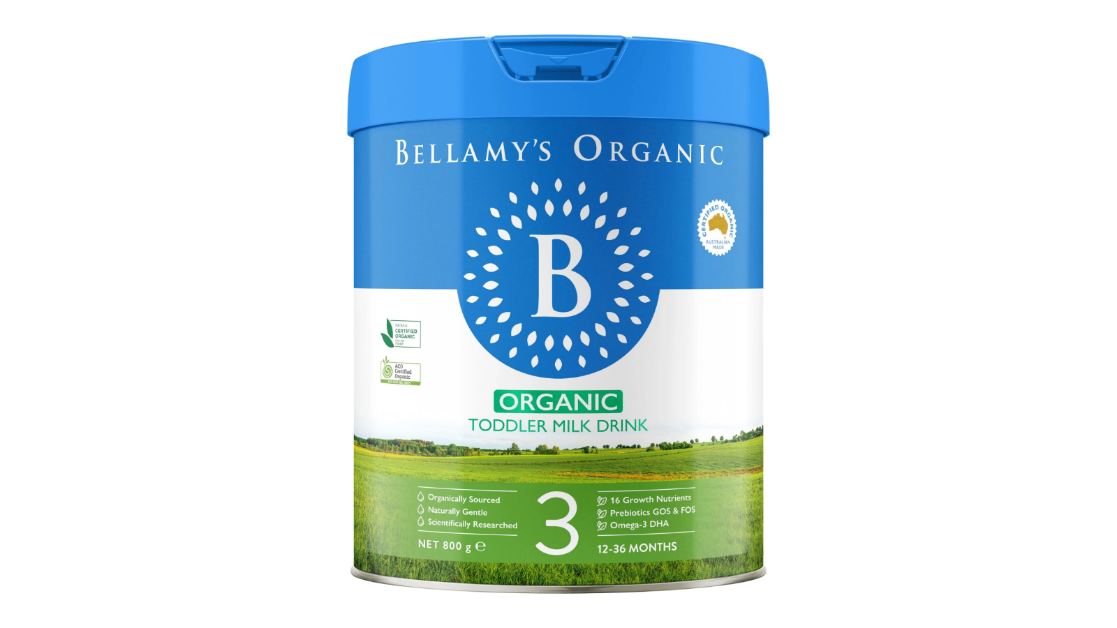 Bellamy's 3 Piece Toddler Organic Milk Drink - 800g | Harvey Norman
