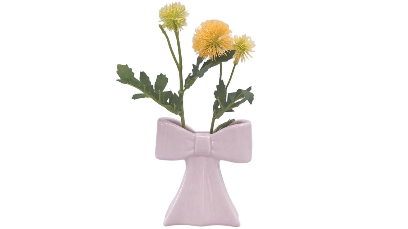 Urban Products 11cm Decorative Bow Vase - Pink