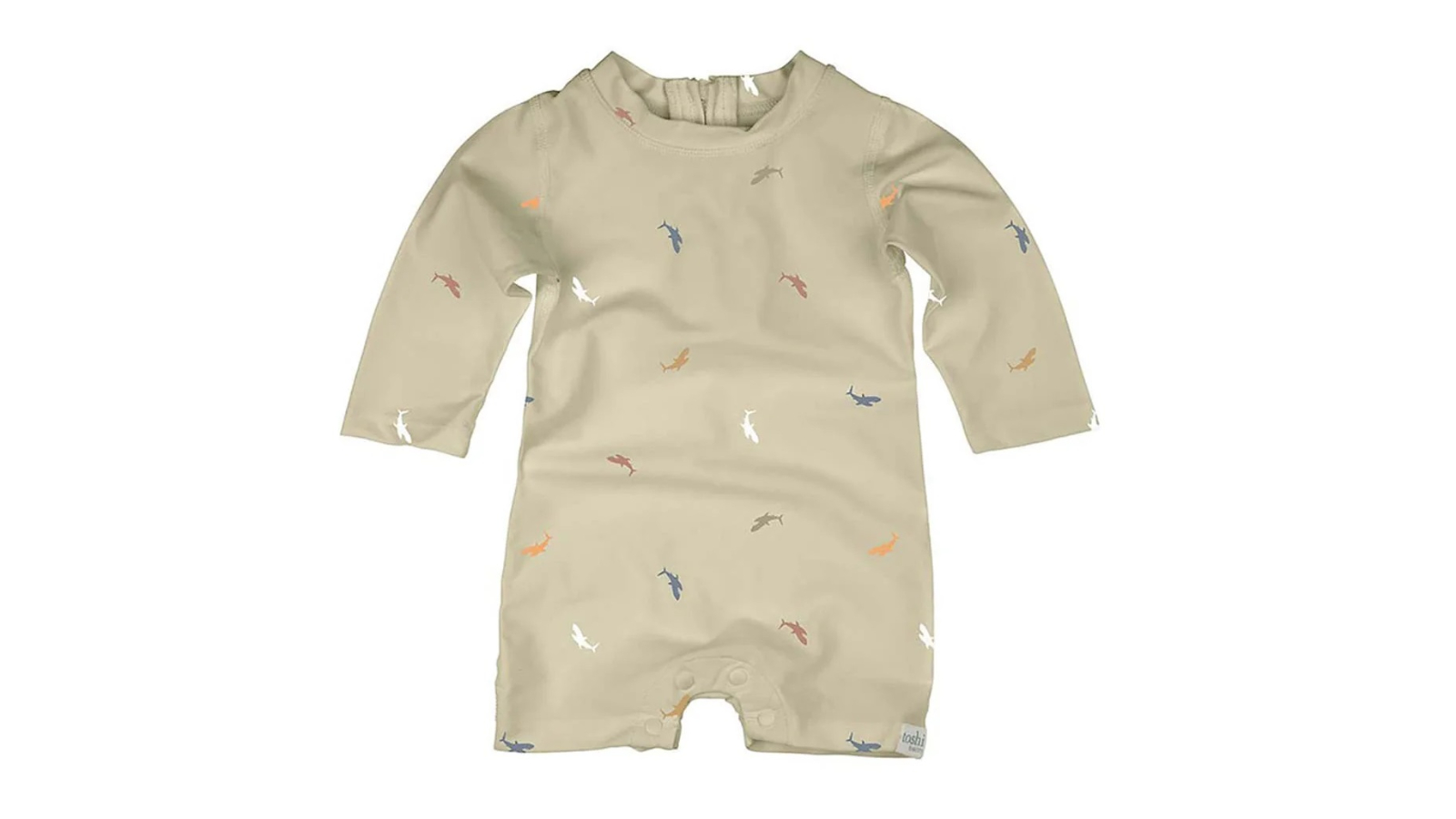 Toshi Long Sleeve Shark Print UPF 50 Plus Sun Protection Swimsuit Onesie