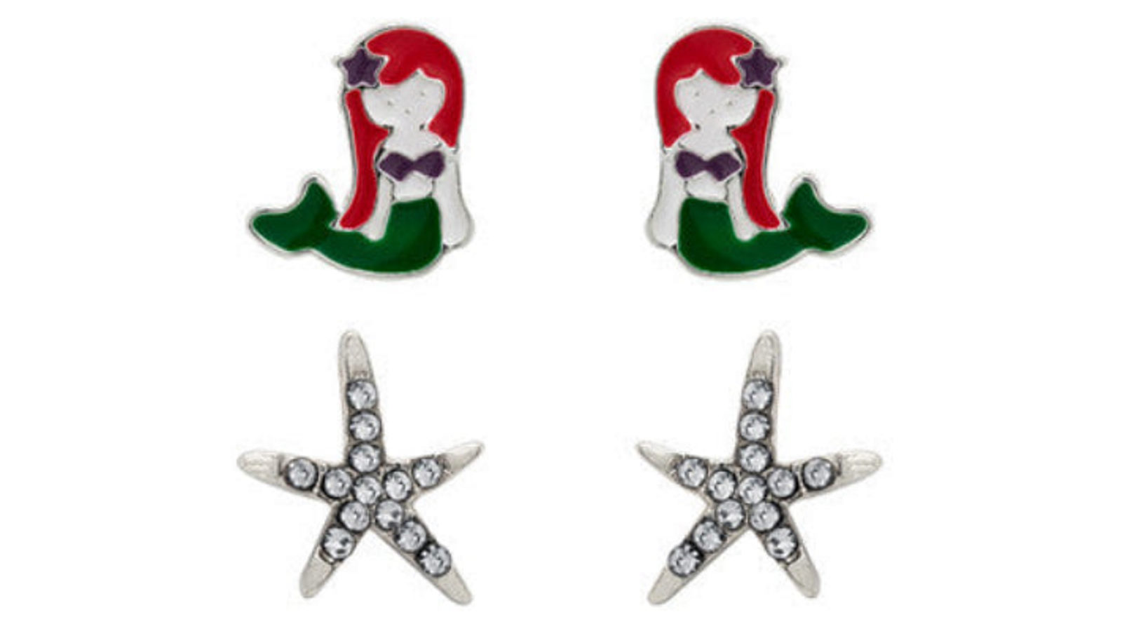 Adnohr Sensation Kids Mermaid Rhodium Plated Jewellery Set