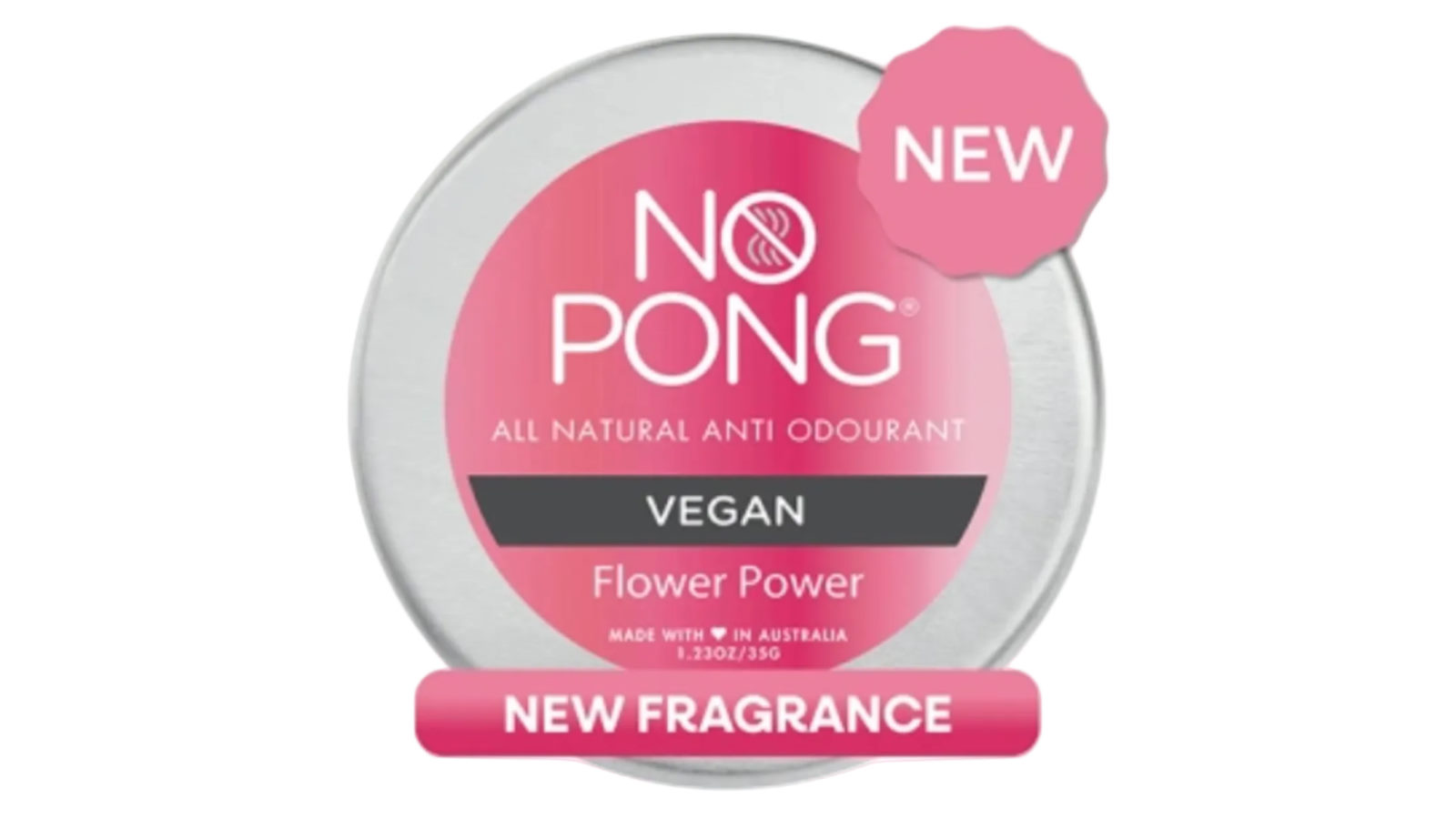 No Pong 35g Flower Power All Natural Deodorant