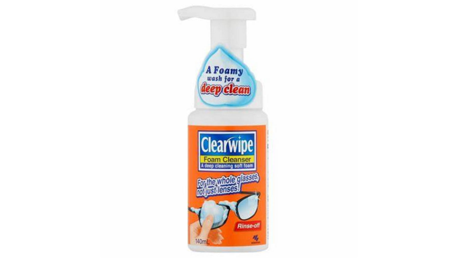 Clearwipe 140ml Foam Lens and Screen Cleaner for Eyeglasses