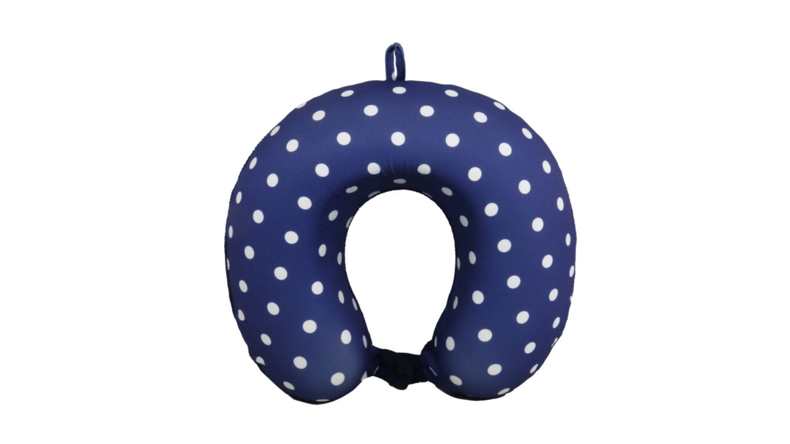 Wicked Sista Memory Foam Ergonomic U-Shape Denim Polka Dot Travel Neck Pillow