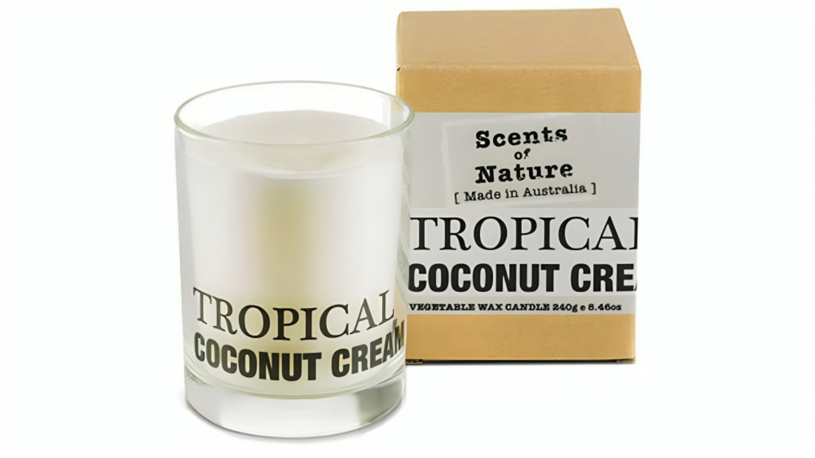 Scents of Nature Tropical Coconut Cream Scented Candle - 240g