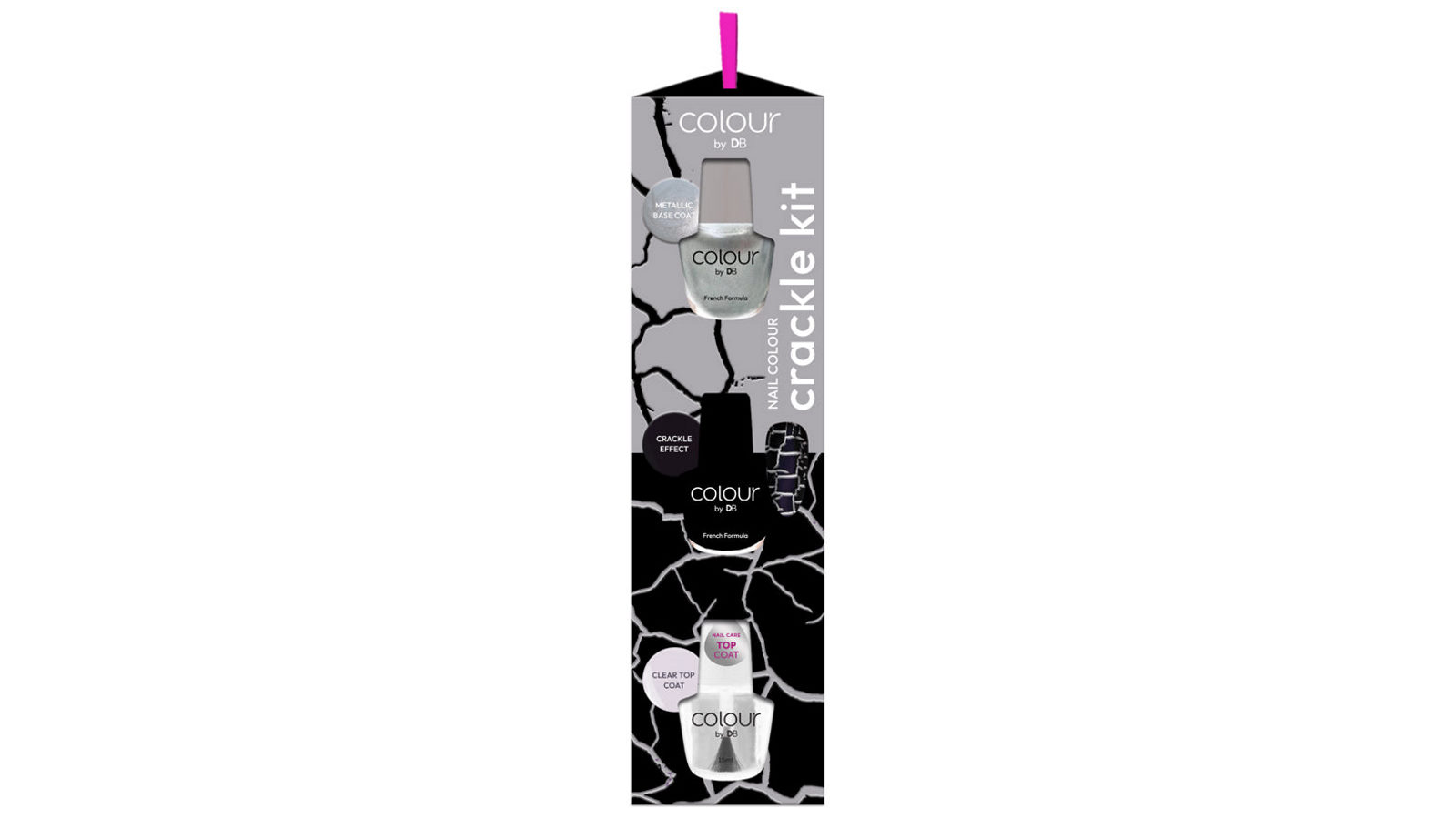Colour by TBN Nail Colour - Crackle Kit Fractured Night