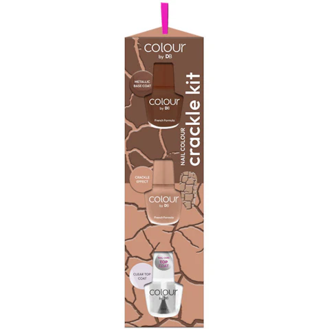 Colour by TBN Christmas Nail Colour - Crackle Kit Crushed Caramel