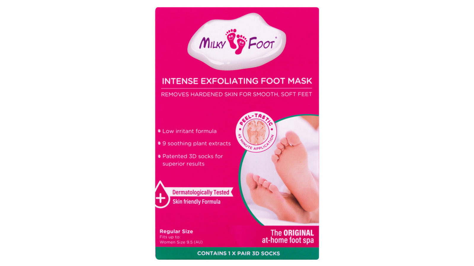 Milky Foot 1 Pair Intense Exfoliating Foot Pad Treatment for Soft Feet