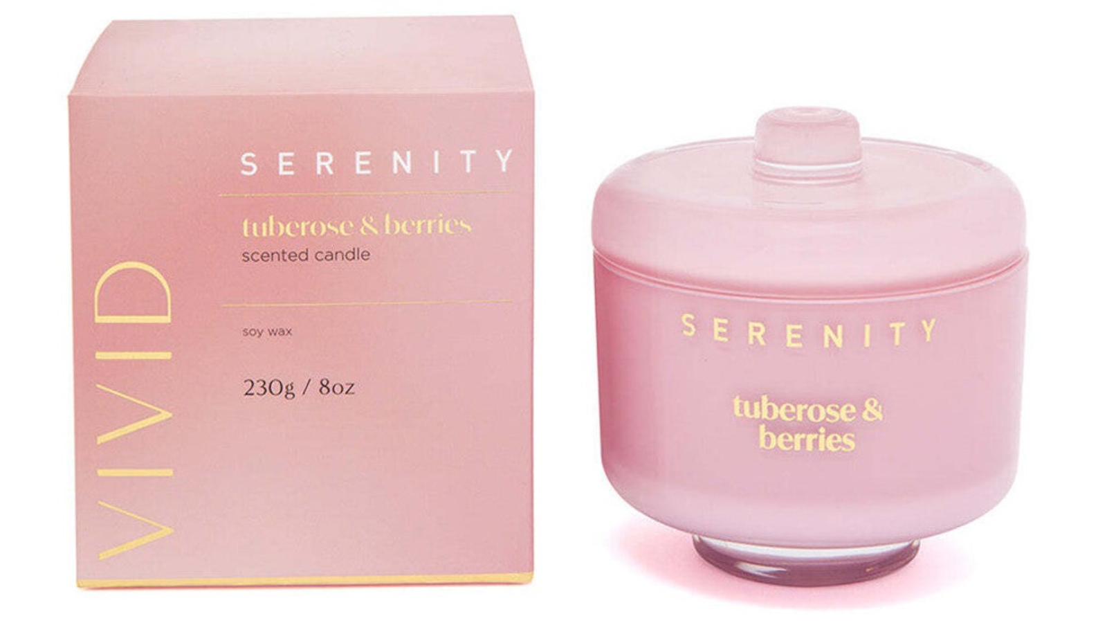Serenity Tuberose and Berries Scented Soy Candle - 230g