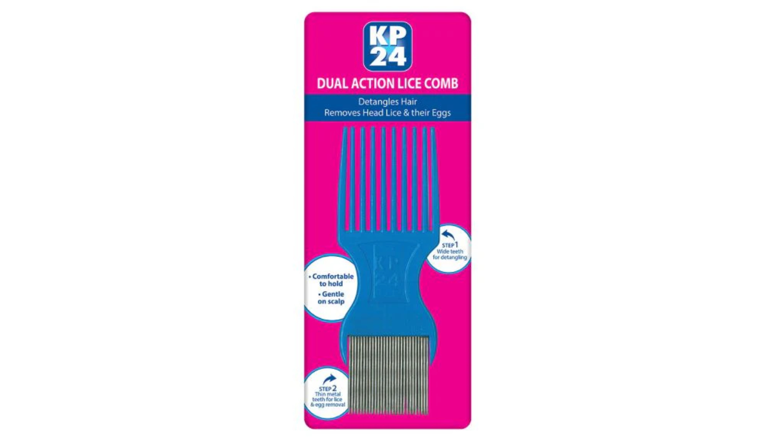 KP24 Metal Nit and Lice Comb for Effective Egg Removal