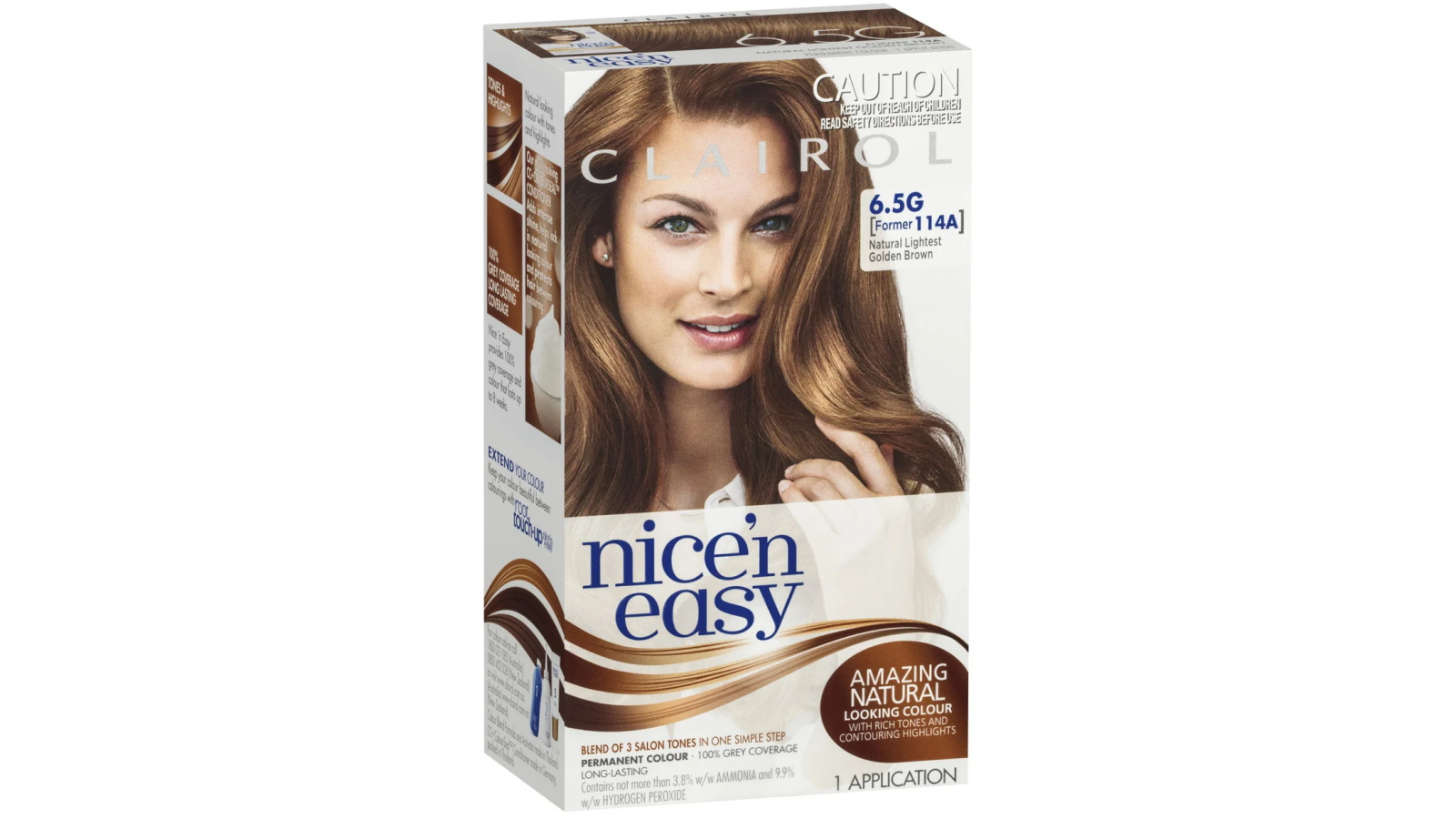 Clairol Nice'n Easy Permanent Hair Colour - 6.5G Natural Lightest Golden Brown