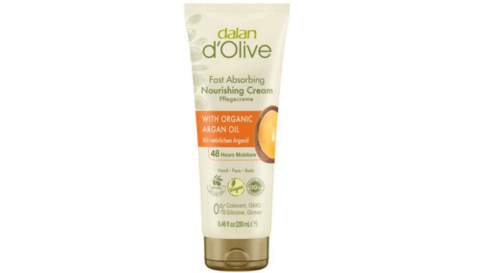 Dalan Vegan Hand and Body Cream with Olive Oil and Organic Argan Oil - 250ml