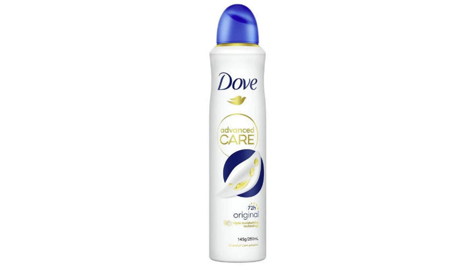 Dove 250ml Advanced Care Antiperspirant Deodorant Aerosol Original