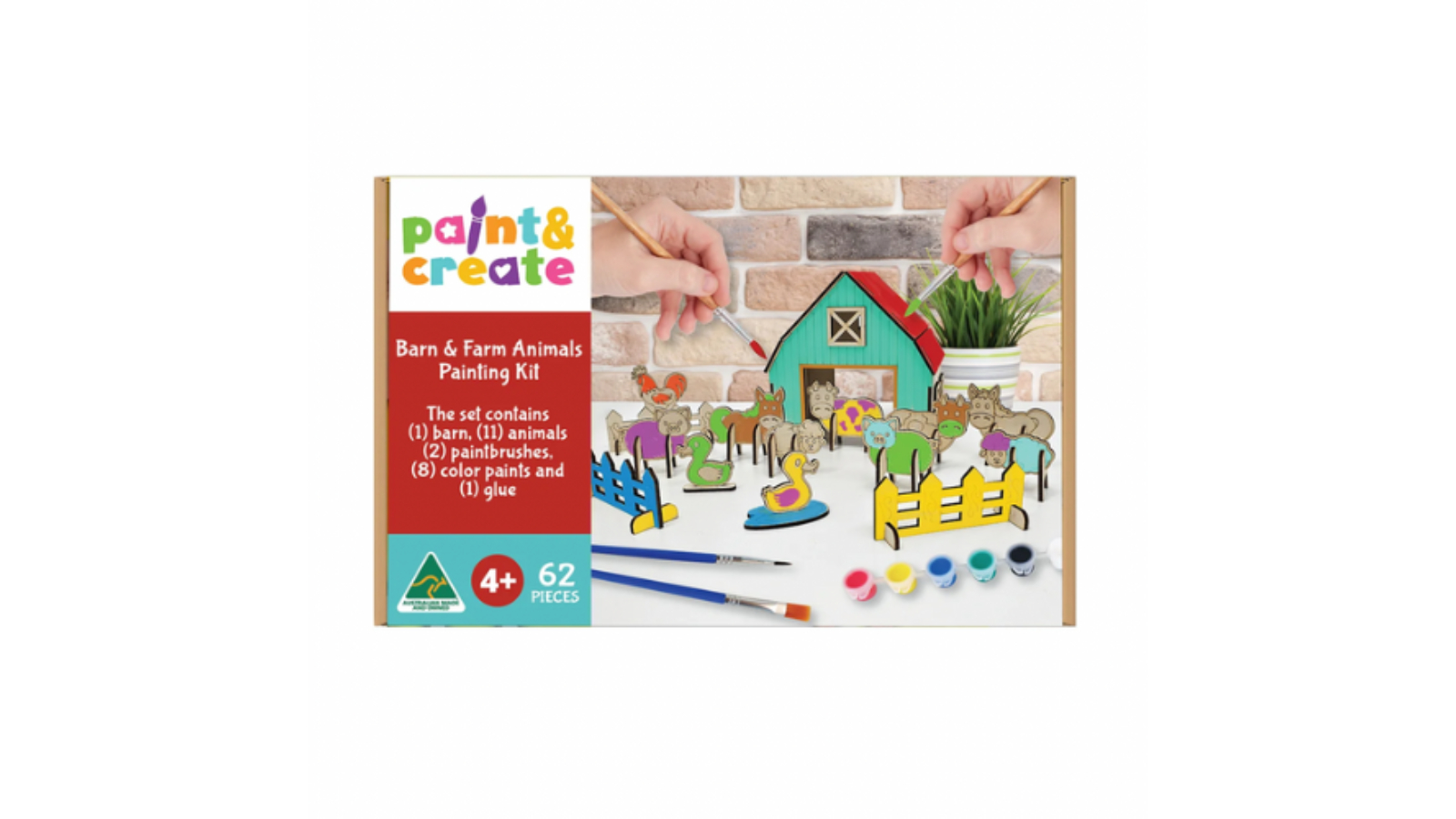 Kaisercraft Paint and Create Barn and Farm Animal Craft Kit