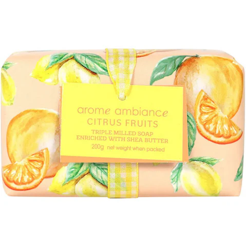 Arome Ambiance 200g Triple Milled Soap Bar with Shea Butter Citrus Fruits