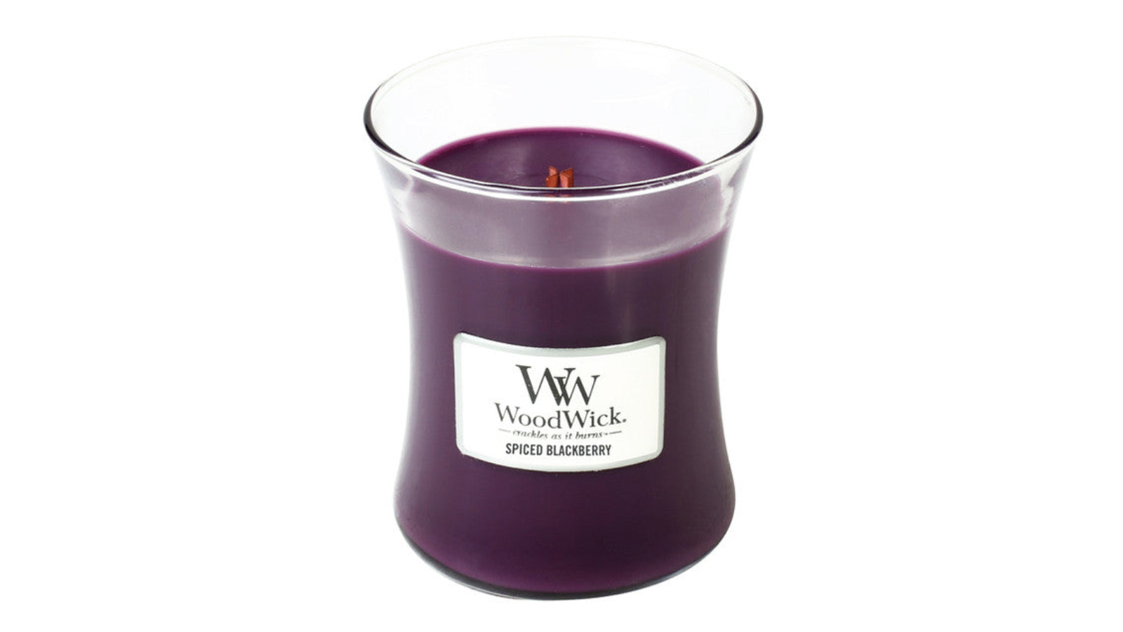 Woodwick Spiced Blackberry Medium Hourglass Jar Candle - 275g