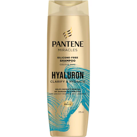Pantene Pro-V Miracles Clarify and Hydrate Shampoo with Hyaluronic Acid - 375ml