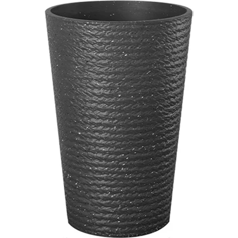 TODO 52cm Plastic Resin Floor Standing Flower Pot - Black