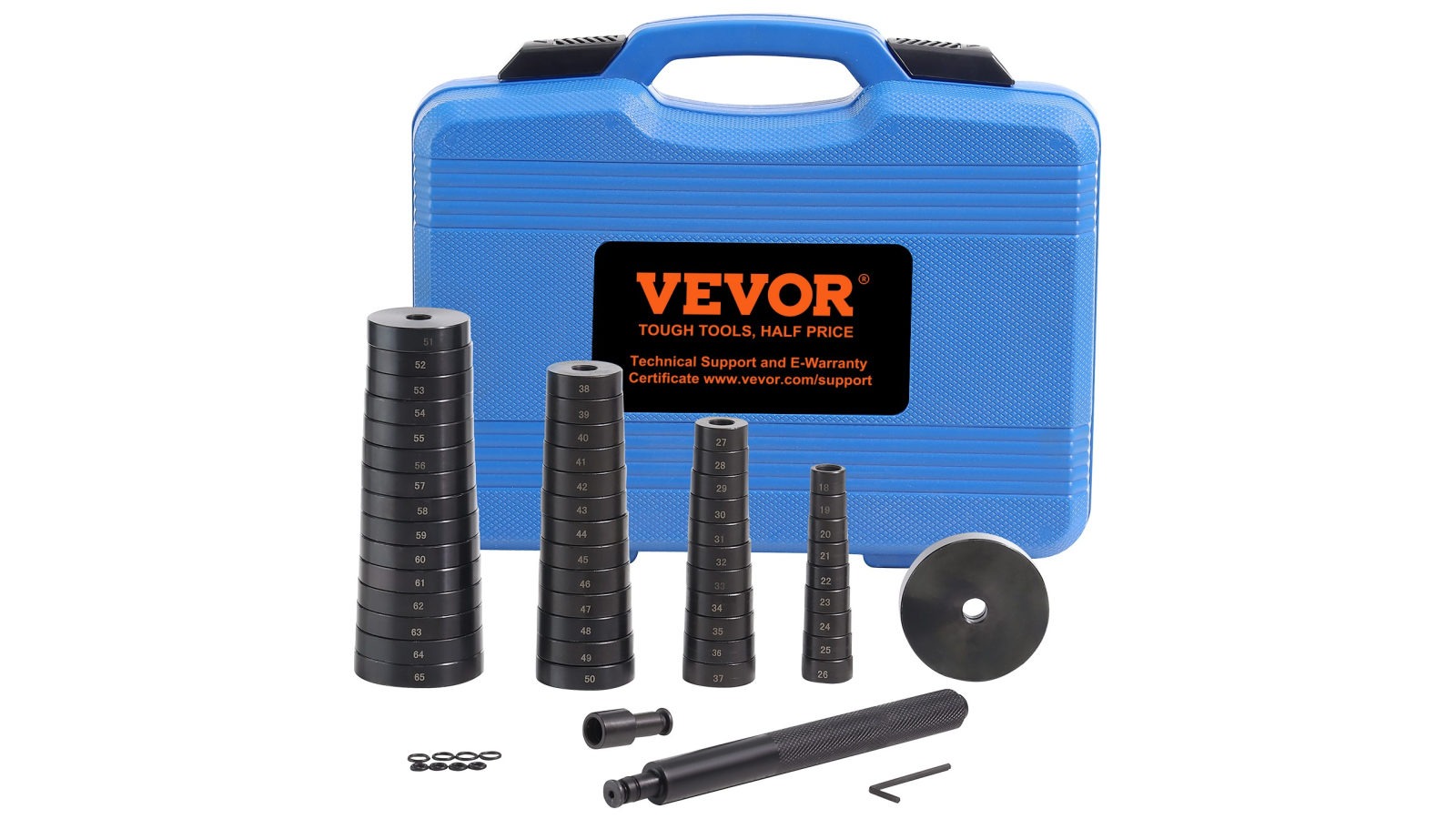 Vevor 52 Piece Custom Bushing Press Kit Transmission Wheel Bearing Race Seal Kit