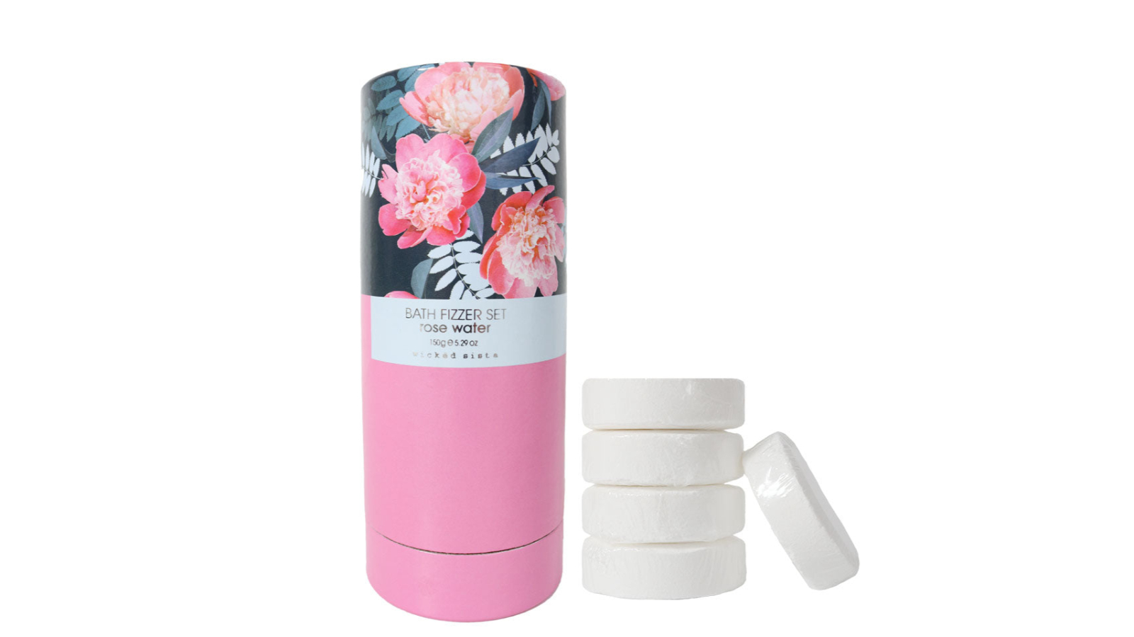 Wicked Sista Peony Dreams Rosewater Bath Fizzer - 150g