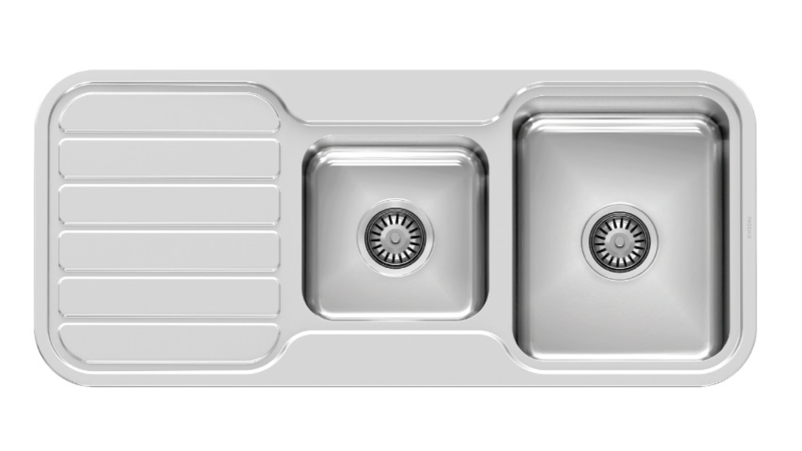 Phoenix 1000 Series 1 and 3/4 Bowl Sink with Drainer and No Taphole