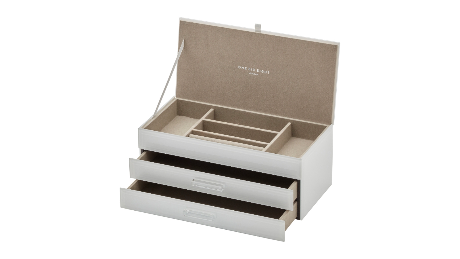 One Six Eight London White Gabriella Jewellery Box - Large