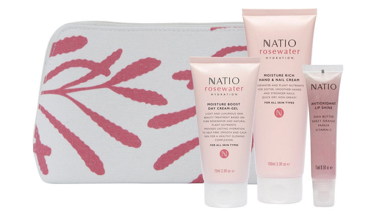 Natio Nurtured Christmas Gift Set with Hand Cream Shower Gel and Body Lotion - 450ml