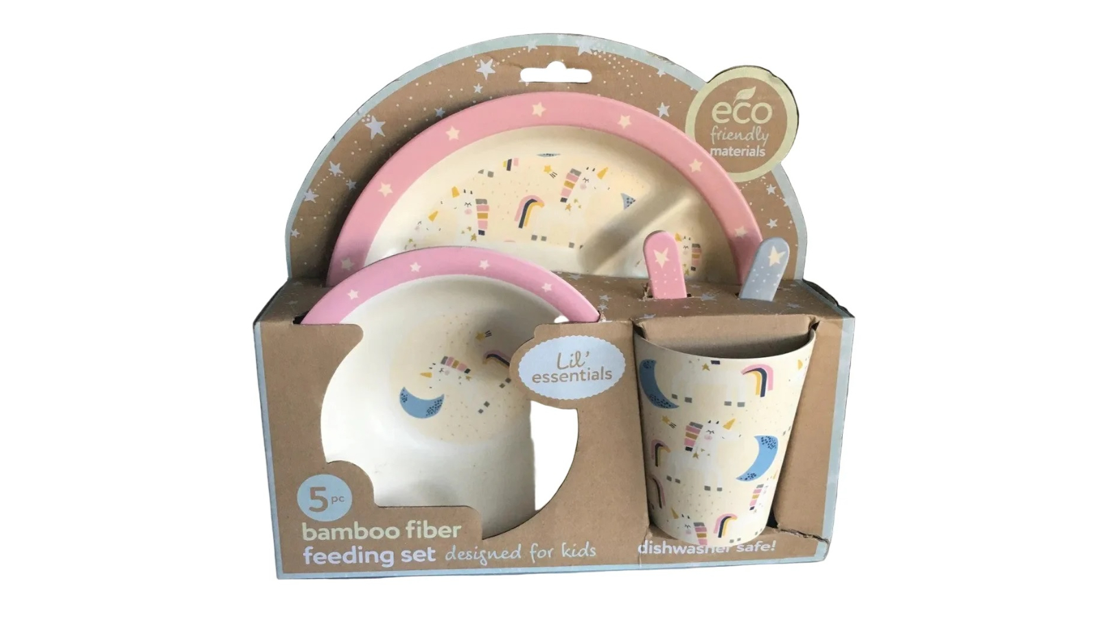 IS Gift 5 Piece Bamboo Unicorn Feeding