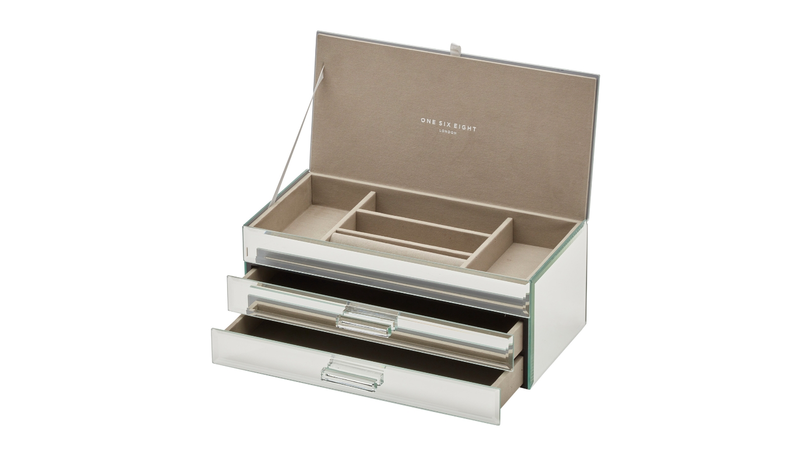 One Six Eight London Mirror Gabriella Jewellery Box - Large