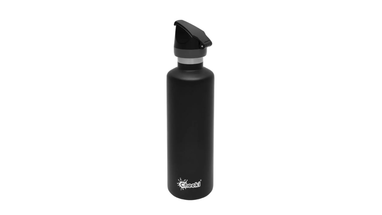 Cheeki Black Stainless Steel Active Insulated Water Bottle - 600ml
