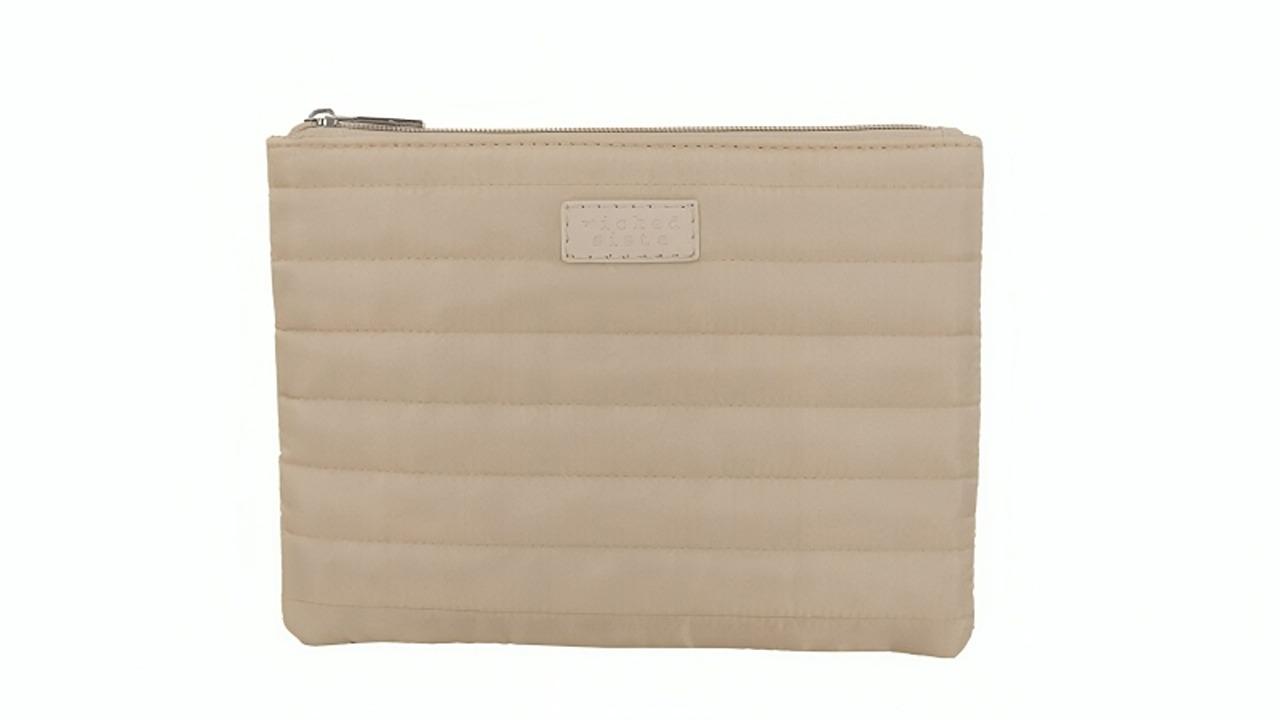 Wicked Sista Cosmetic Bag Makeup and Toiletry Pouch - Beige