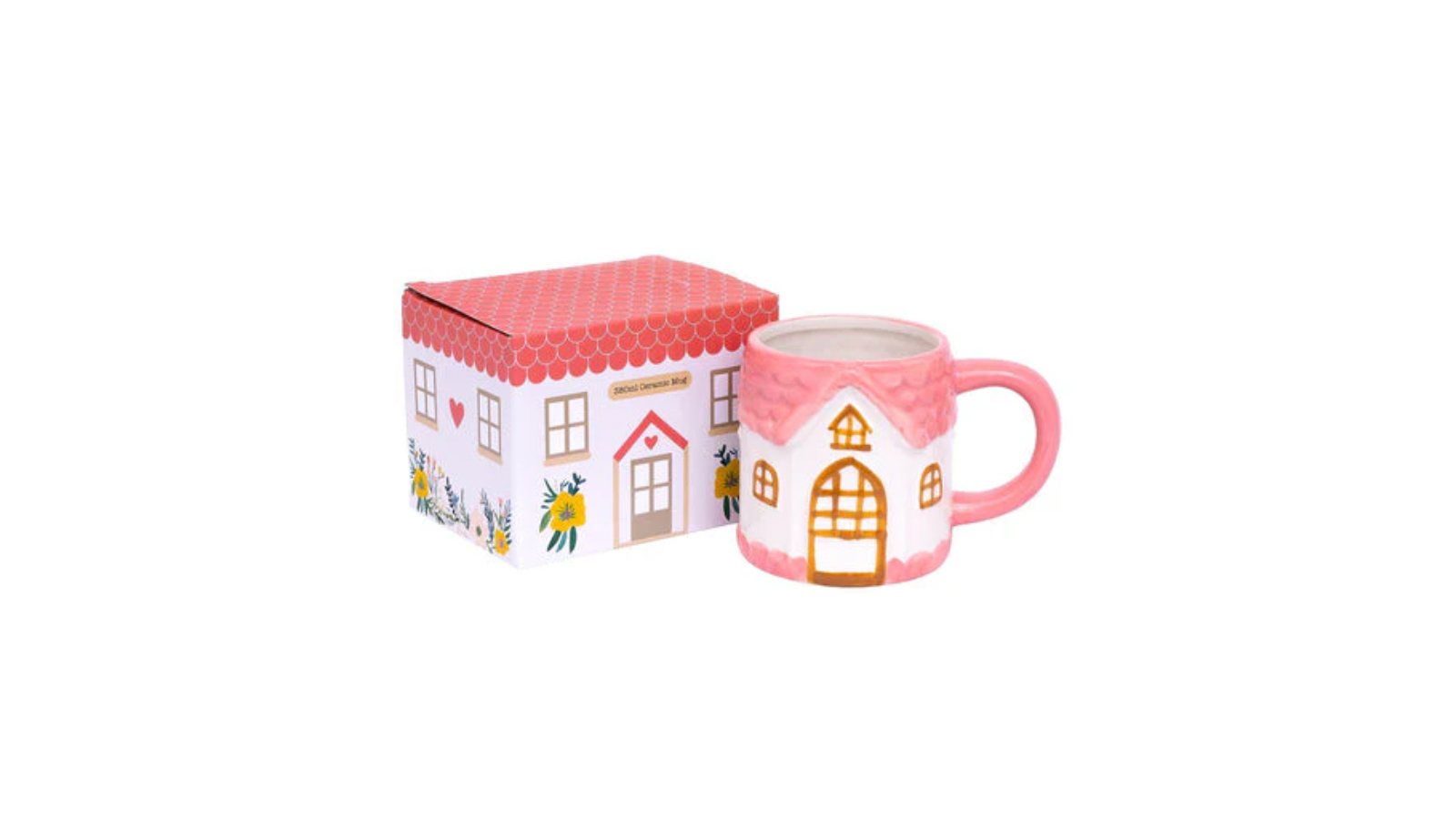 Ashdene Fine Bone China Cottage Grove Pink House Mug - 350ml