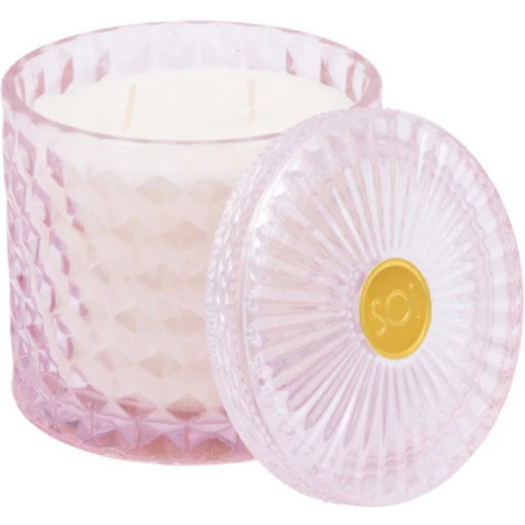 The Soi Co Pink Chiffon Shimmer Scented Soy Wax Candle - 425g