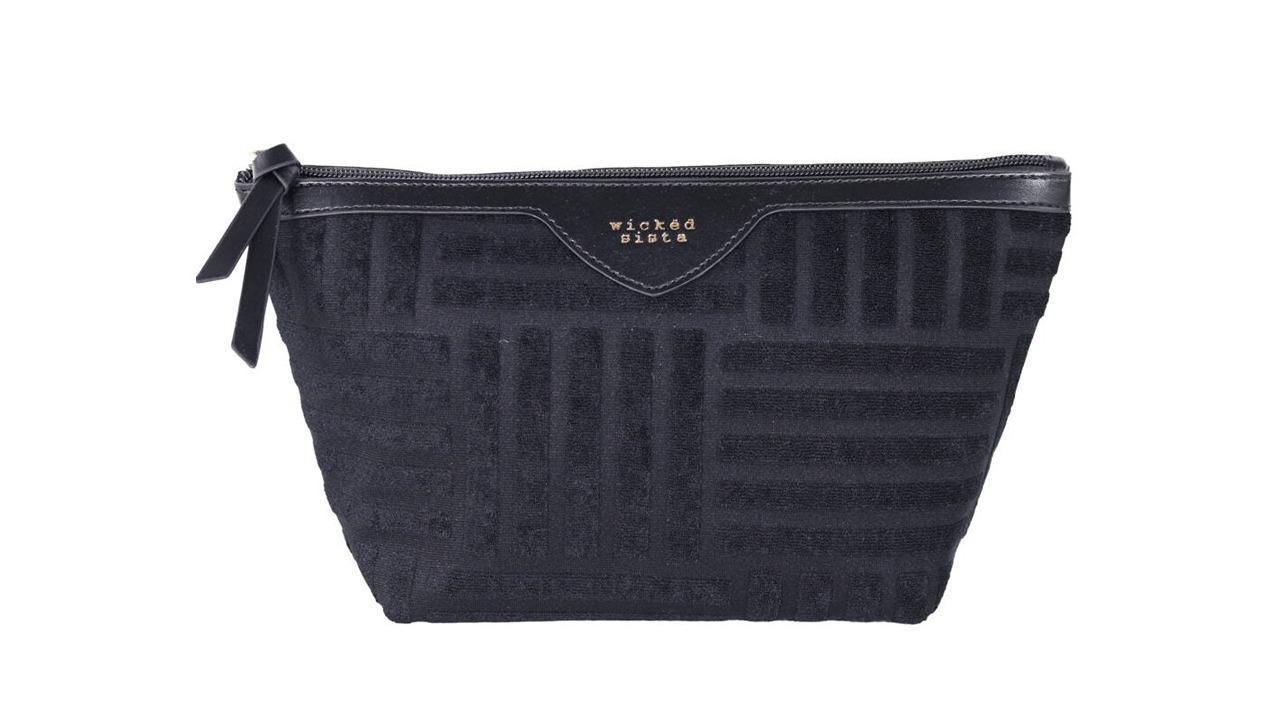 Wicked Sista Small Terry Tile Pouch - Black