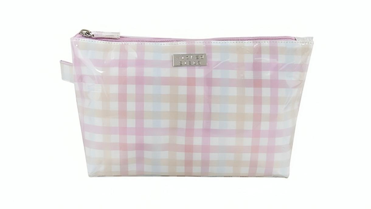 Wicked Sista Large Gingham Luxe Cosmetic Bag