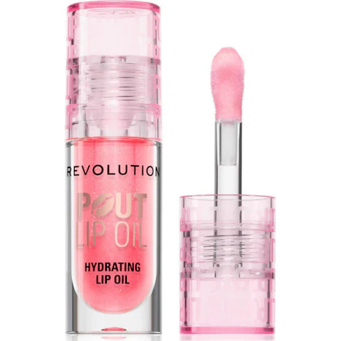 Revolution Beauty Pout Bomb Plumping Lip Oil in Glam - Pink