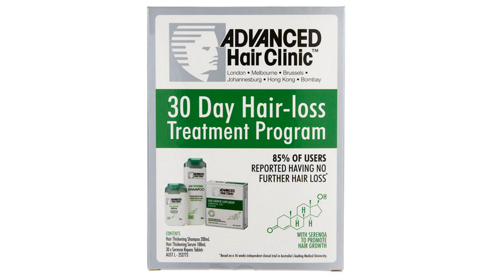 Advanced Hair Solutions 30 Day Hair-Loss Treatment Program 1 Kit