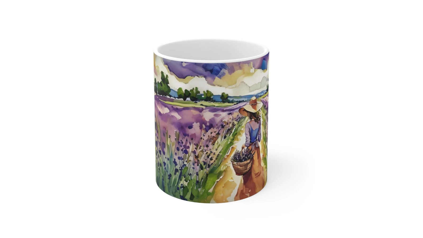 Printify Lavender Field Art Mug